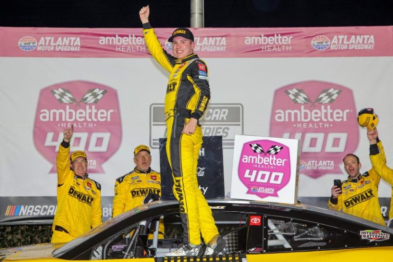 Bell rallies to win wild NASCAR race at Atlanta in overtime: Highlights