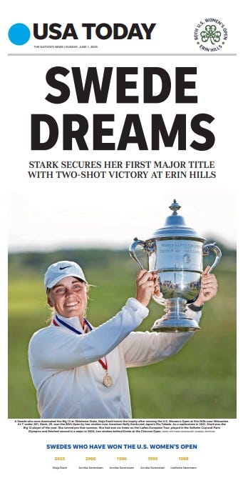 Commemorate Maja Stark’s U.S. Women’s Open title with our page print