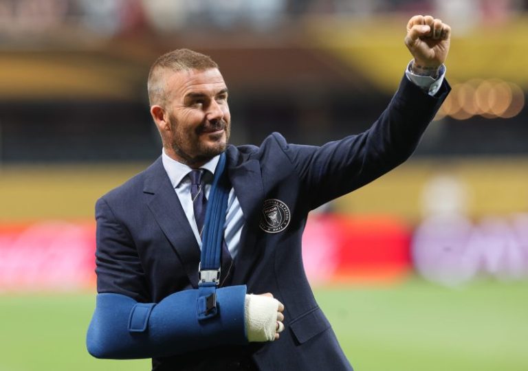 Why is David Beckham wearing arm sling? What he said.