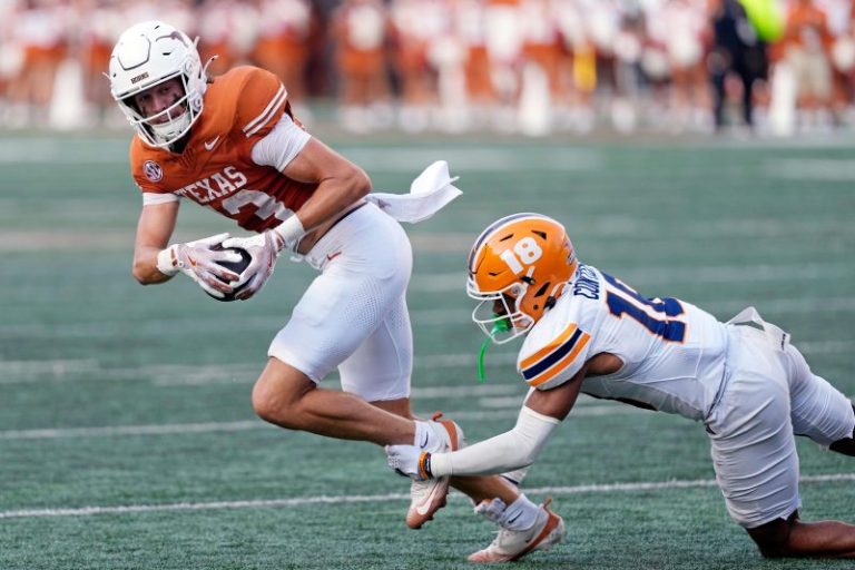 Parker Livingstone injury update after Texas WR helped off field