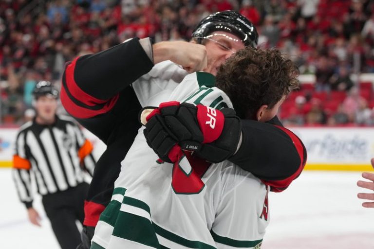Wild player ejected for head shot on Hurricanes defenseman